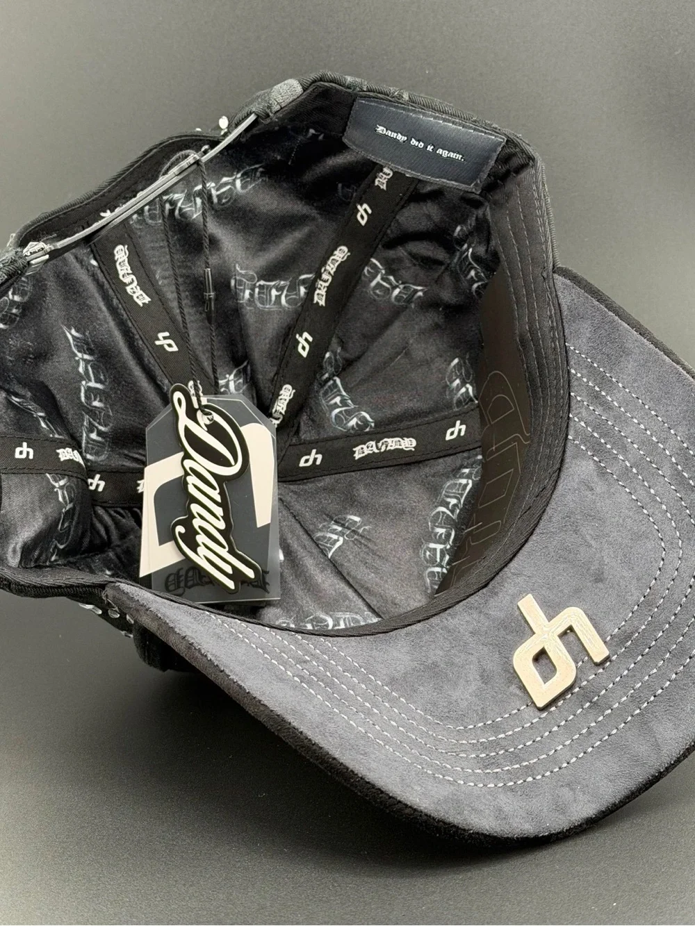 Black Rhinestone LA Baseball Cap